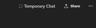 ChatGPT header showing Temporary Chat active