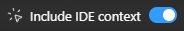 The Include IDE context toggle in the Codex composer